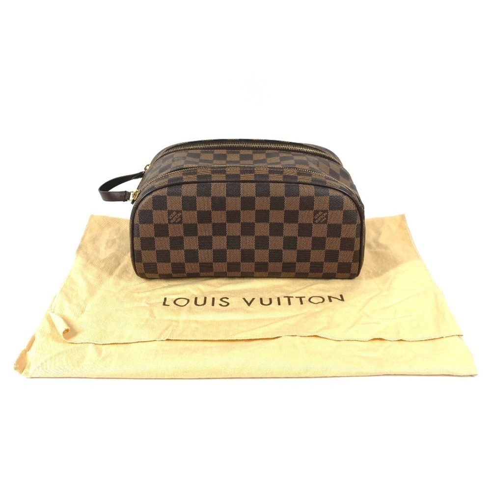 LOUIS VUITTON Authentic Brown Damier Canvas Pouch - Picture 16 of 16